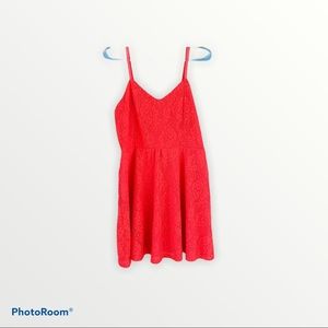 Juniors Hot Pink Laced Dress